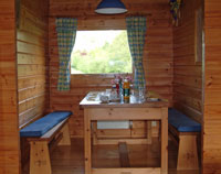 inside a holiday lodge